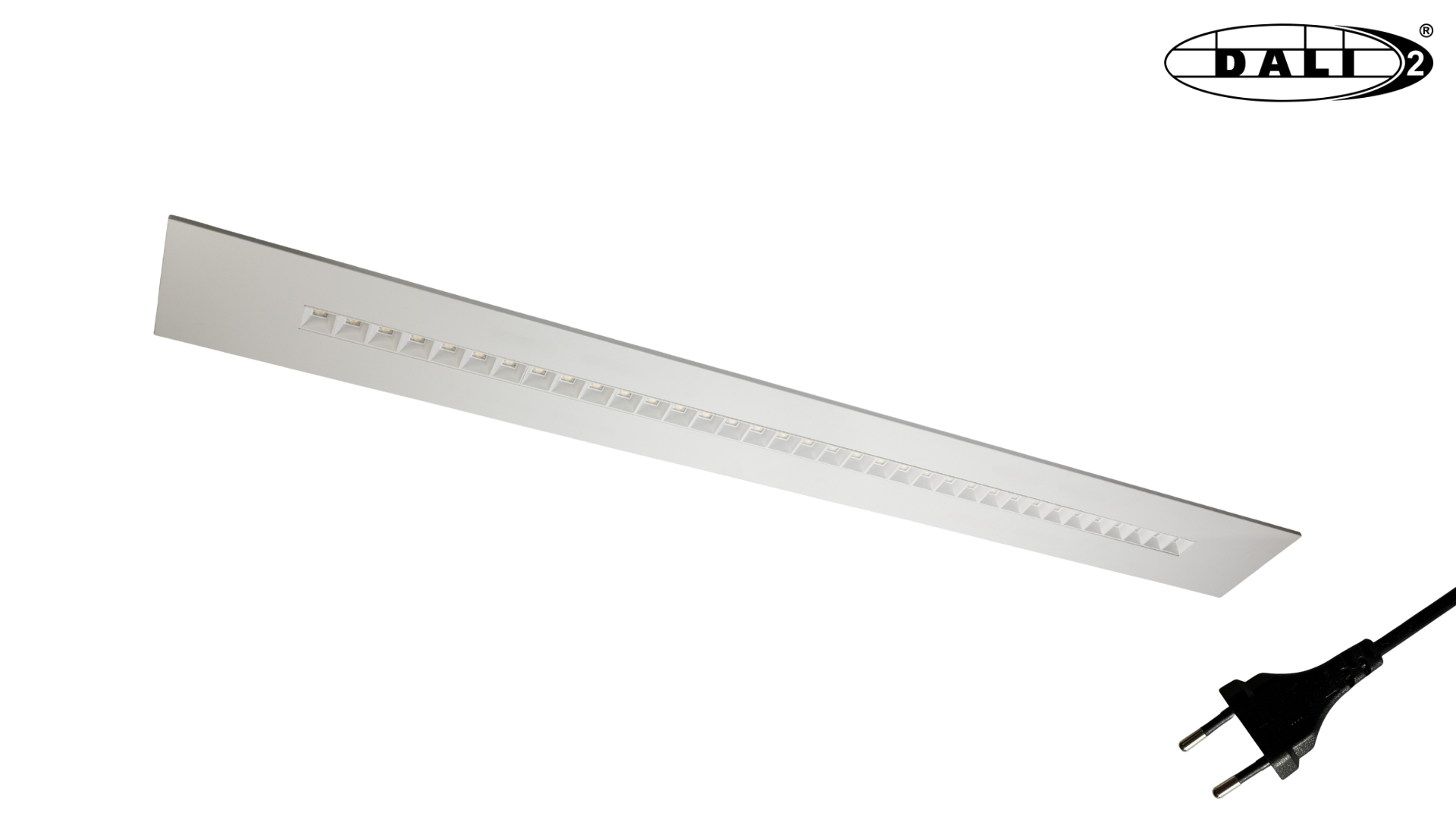 Bandraster Cube · 7W-14W (instelbaar) · 110x650mm · 3CCT switch 3000K-3500K-4000K · Wit · Eurostekker · DALI