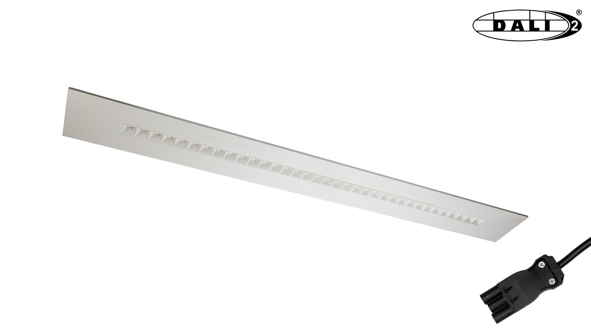 Bandraster Cube · 7W-14W (instelbaar) · 110x650mm · 3CCT switch 3000K-3500K-4000K · Wit · Wieland stekker · DALI