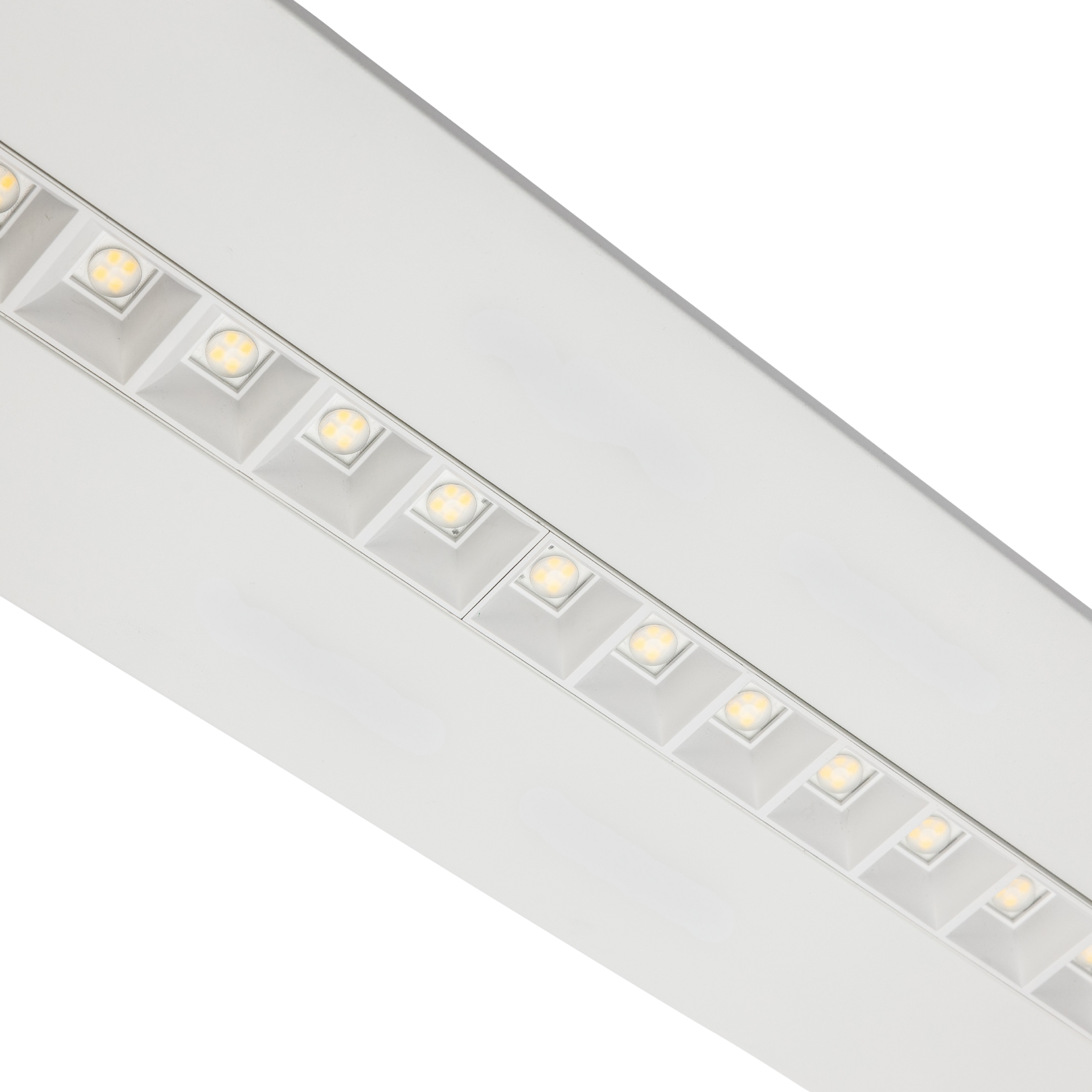 Bandraster Cube · 15W-26W (instelbaar) · 1495x115mm · 3CCT switch 3000K-3500K-4000K · Wit · Eurostekker · DALI