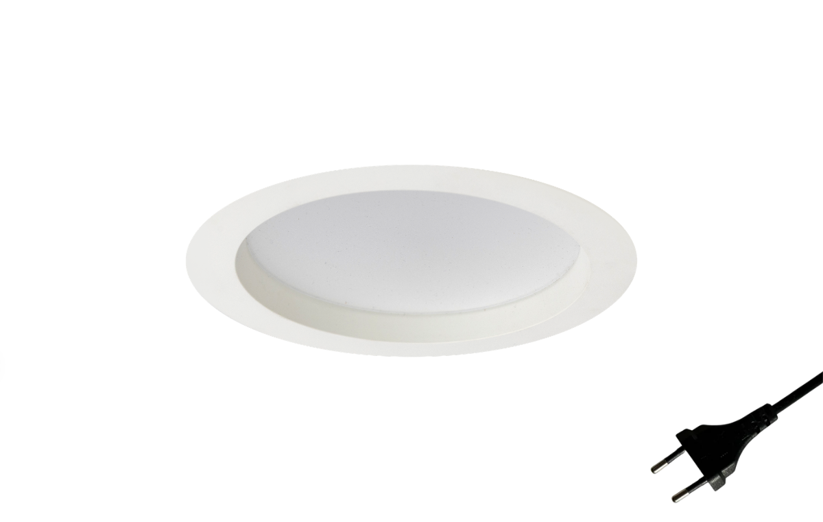 Downlight Torino · Ø170 · 6-12W · 3CCT · Eurostekker