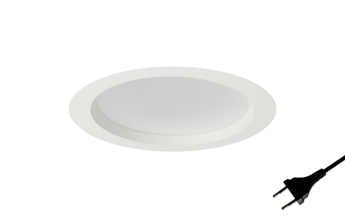 Downlight Torino · Ø230 · 10-20W · 3CCT · Eurostekker