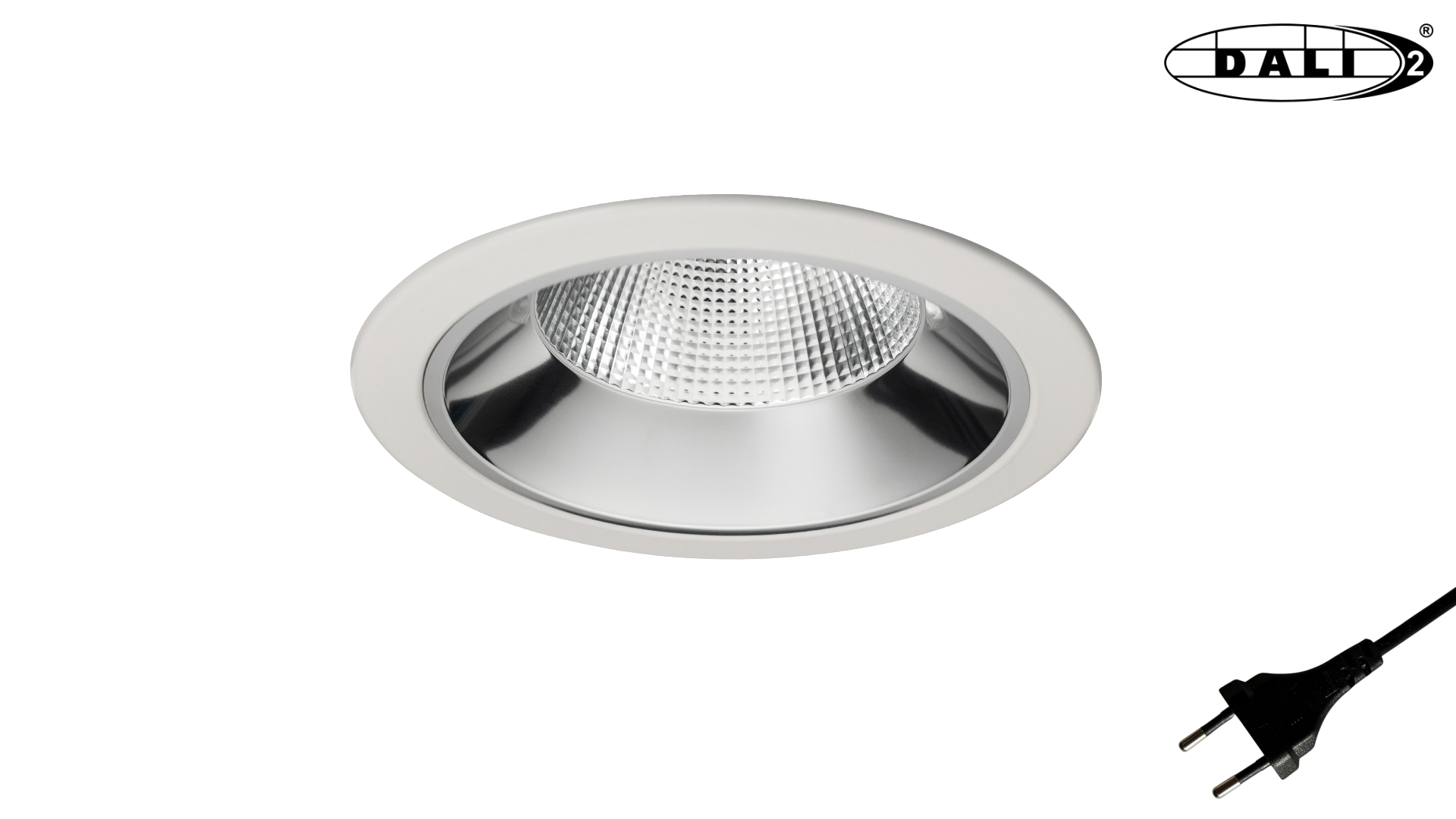LED Downlight Milan · Ø232 · 20W · 3CCT · 3000K-4000K-5000K · Wit · Eurostekker · DALI
