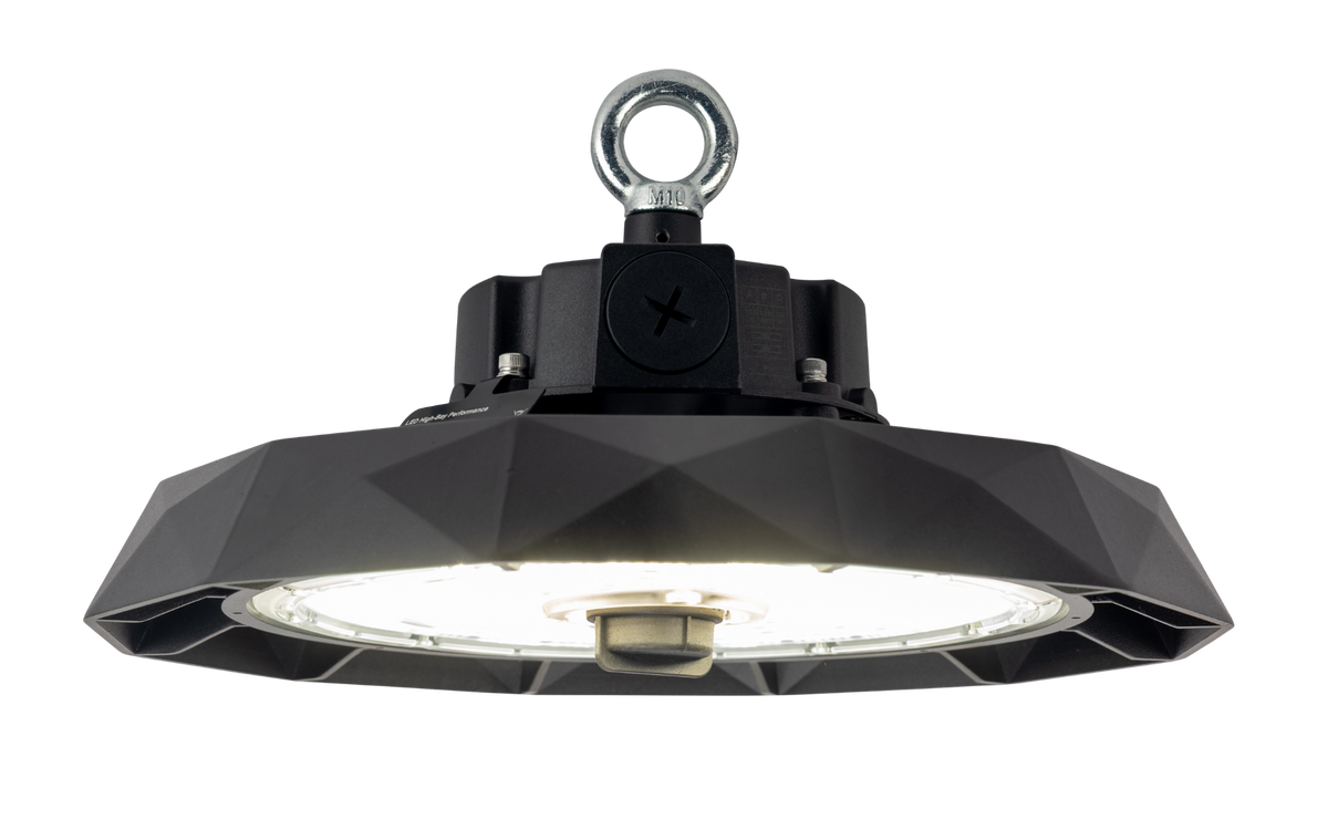 High-Bay Performance · 80W-120W-150W (instelbaar) · 3CCT Switch 4000K-5000K-5700K · 90º
