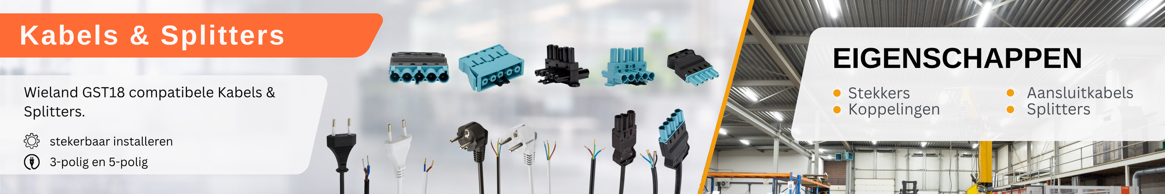 Kabels, splitters en eigenschappen voor professionele LED-verlichting