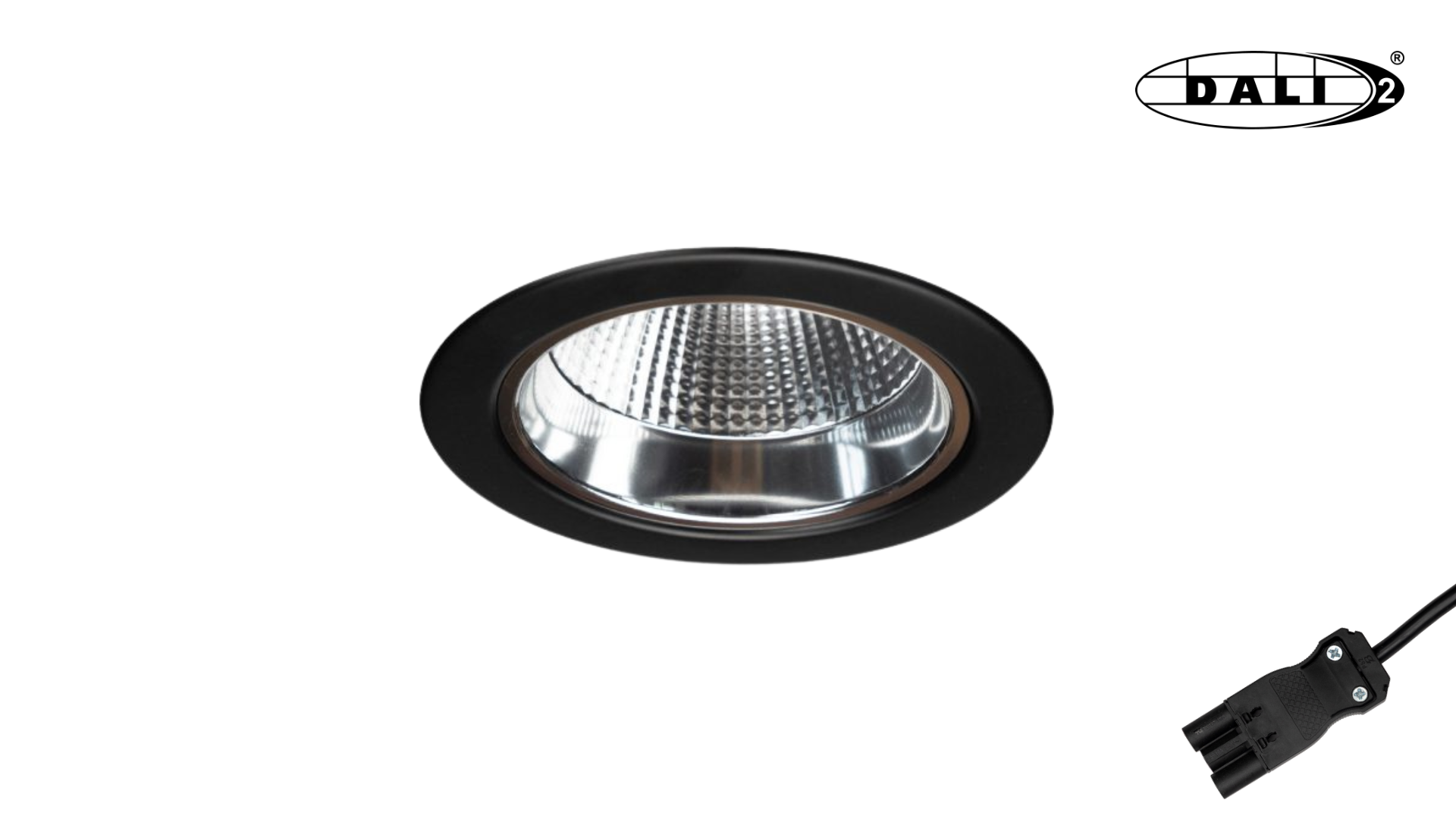 LED Downlight Milan · Ø174 · 15W · 3CCT · 3000K-4000K-5000K · Zwart · Wieland · DALI
