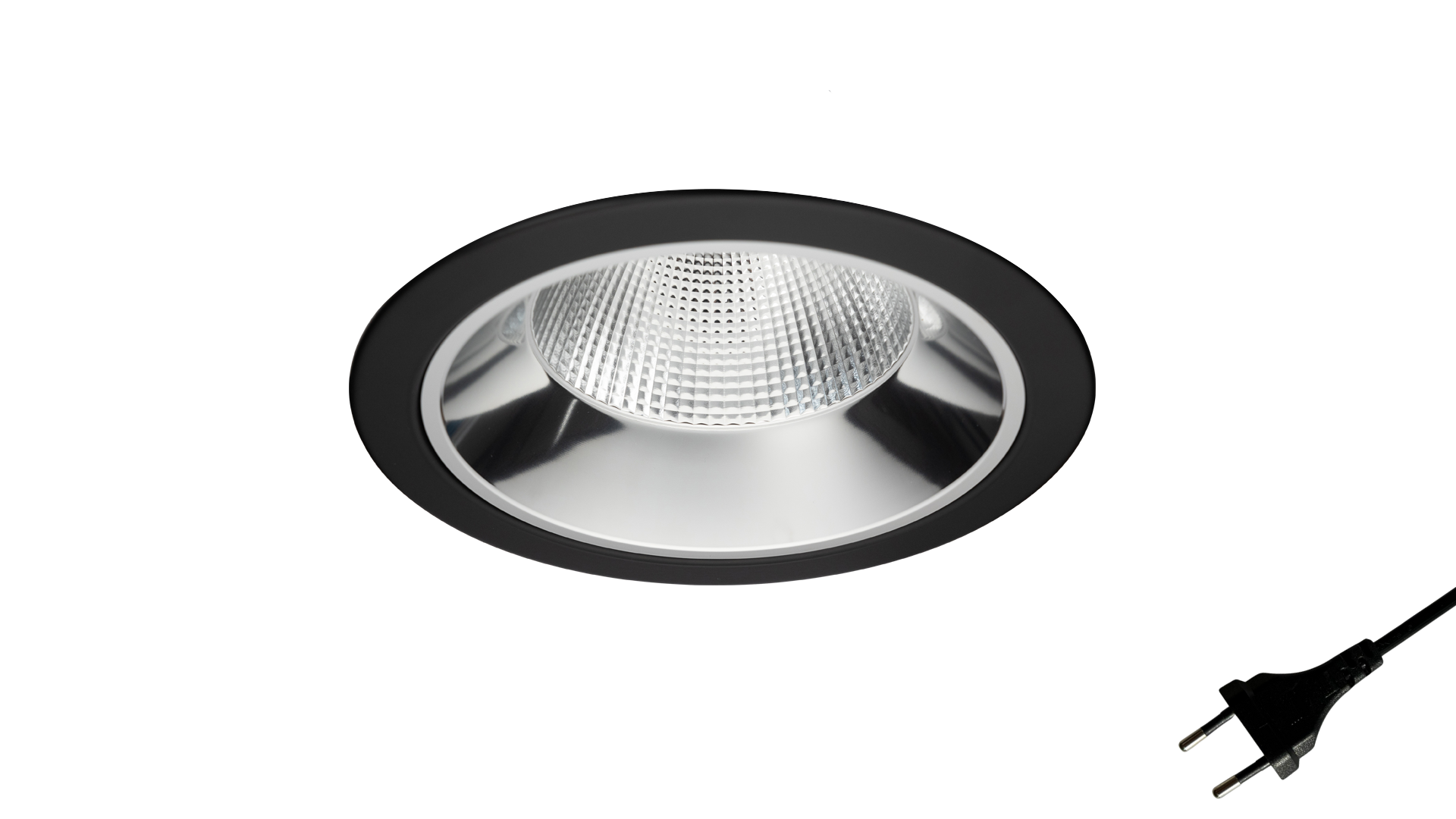 LED Downlight Milan · Ø232 · 20W · 3CCT · 3000K-4000K-5000K · Zwart · Eurostekker