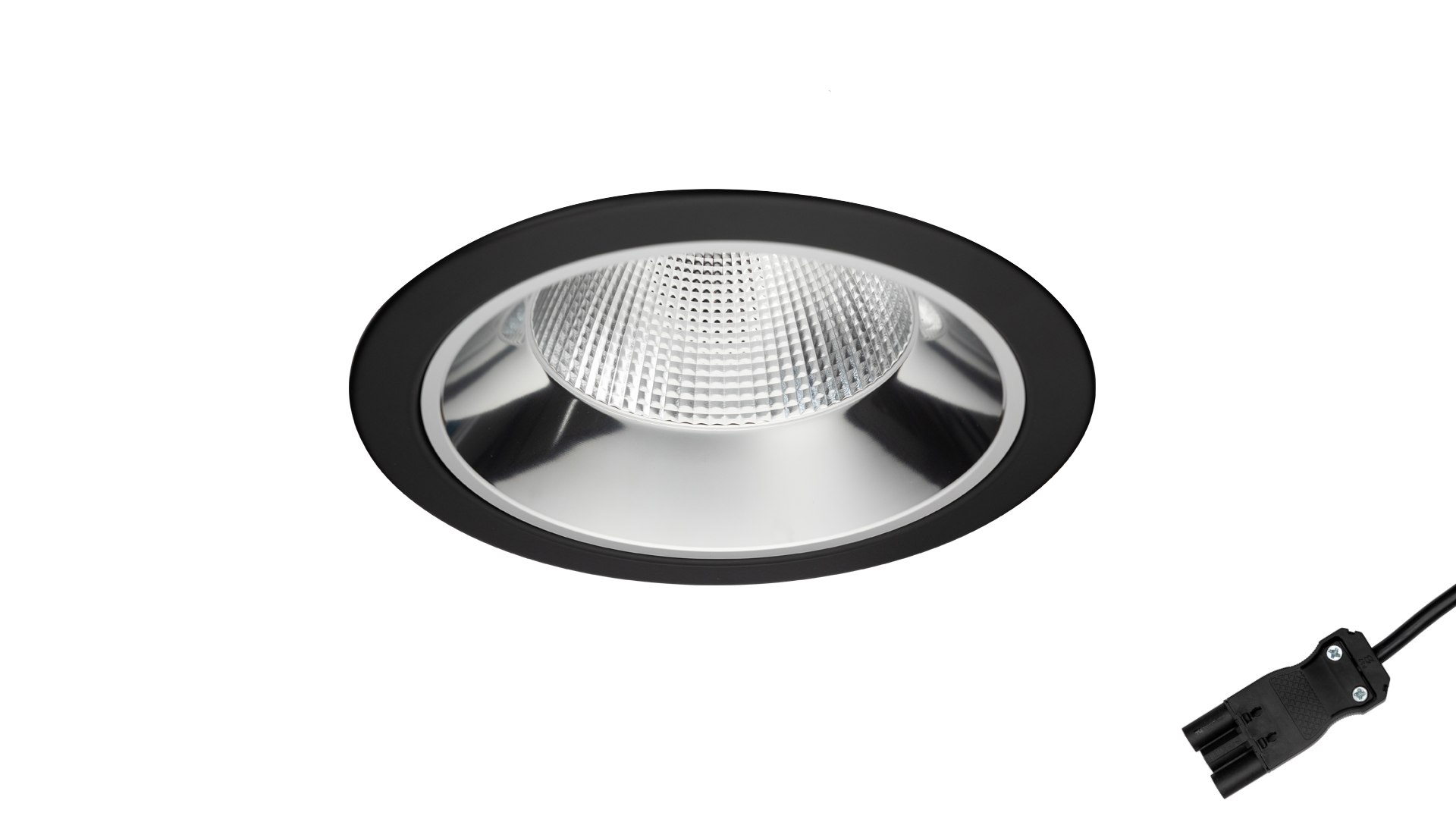 LED Downlight Milan · Ø232 · 20W · 3CCT · 3000K-4000K-5000K · Zwart · Wieland