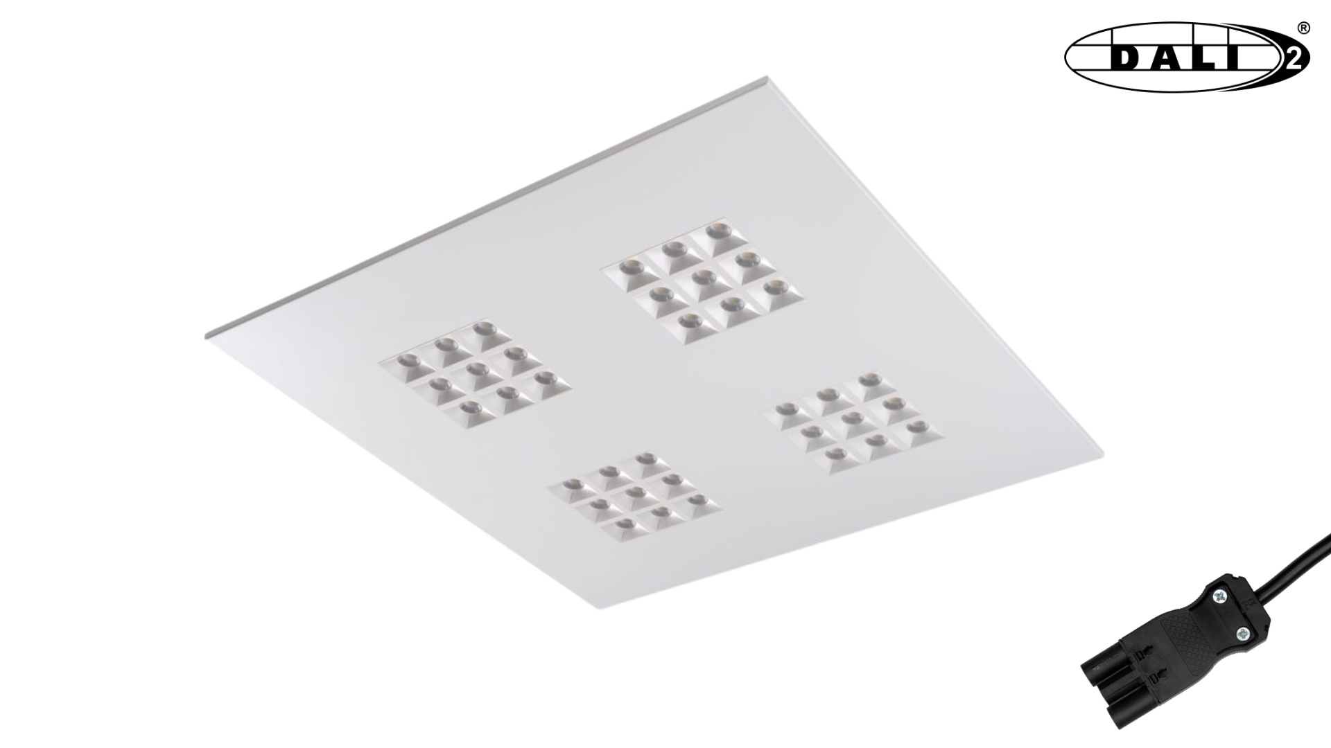 LED paneel Cube · 60×60 · 30W · 4000K · Wieland · DALI