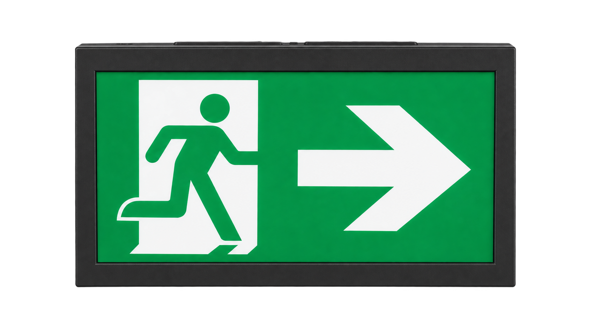 Plenor · inbouw/opbouw · Noodverlichting · Zwart